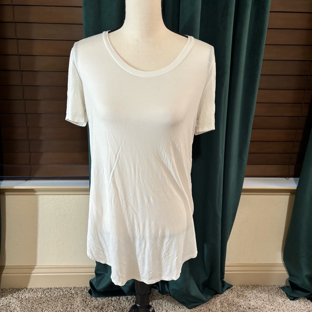 Elegant Cream Short Sleeve Women's Tee